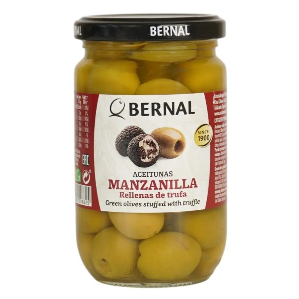 Оливки Bernal фаршировані пастою з трюфеля 300г